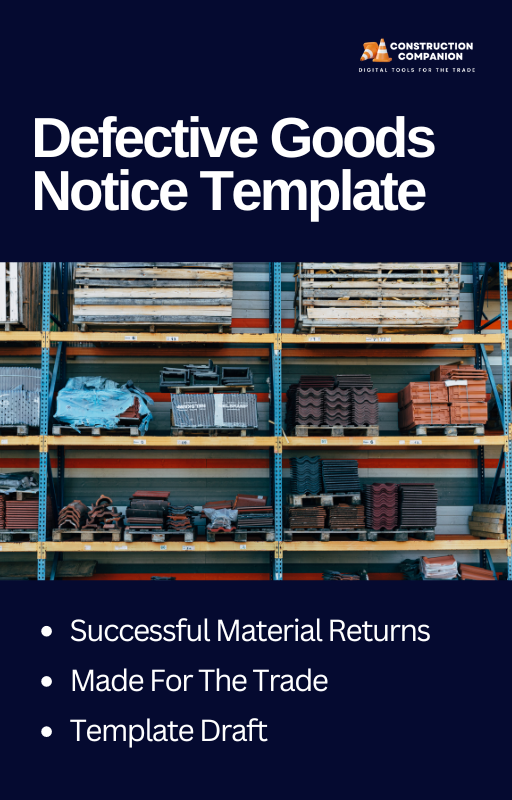 Defective Goods Notice Template