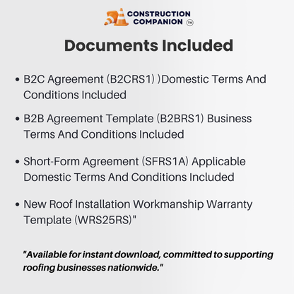 Made for Roofers: The Complete Legal Contract Templates